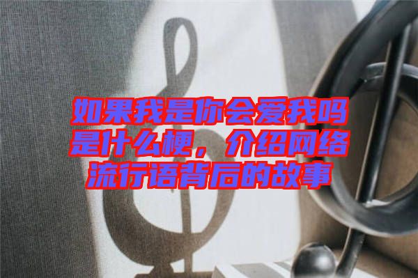 如果我是你會愛我嗎是什么梗，介紹網(wǎng)絡流行語背后的故事