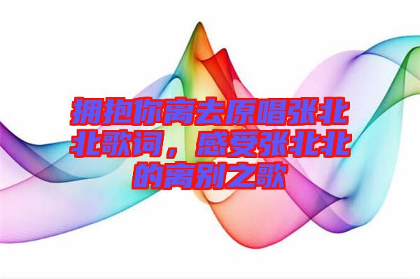 擁抱你離去原唱張北北歌詞，感受張北北的離別之歌