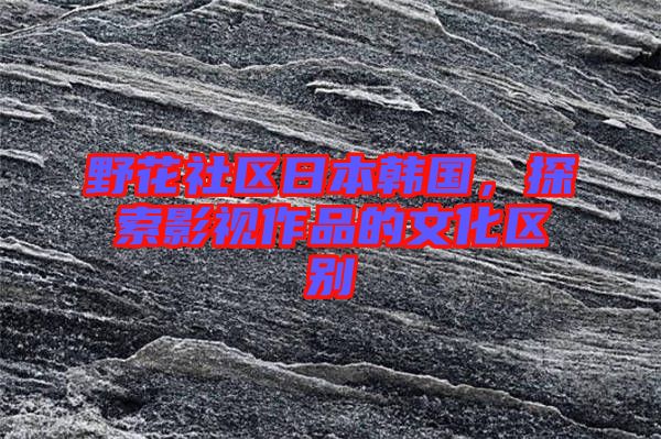 野花社區日本韓國，探索影視作品的文化區別