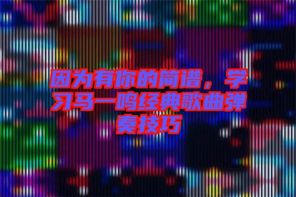 因?yàn)橛心愕暮喿V，學(xué)習(xí)馬一鳴經(jīng)典歌曲彈奏技巧