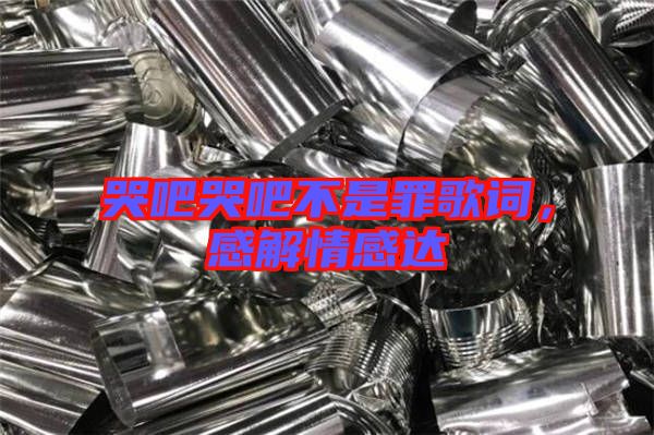哭吧哭吧不是罪歌詞，感解情感達