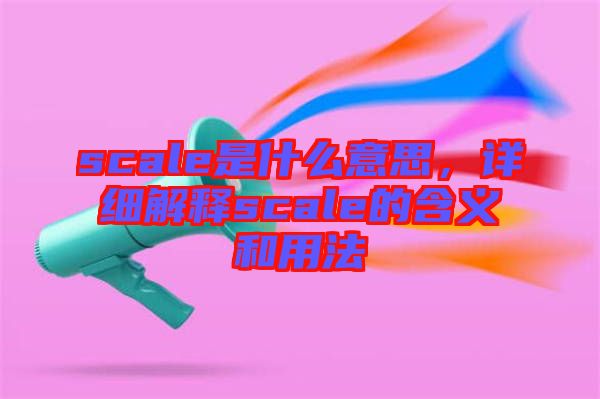 scale是什么意思，詳細解釋scale的含義和用法