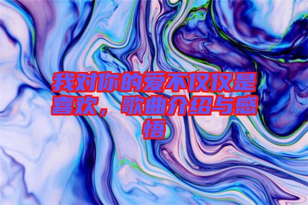 我對你的愛不僅僅是喜歡，歌曲介紹與感悟