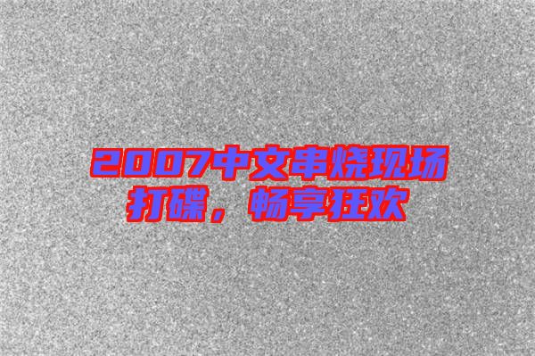 2007中文串燒現(xiàn)場打碟，暢享狂歡