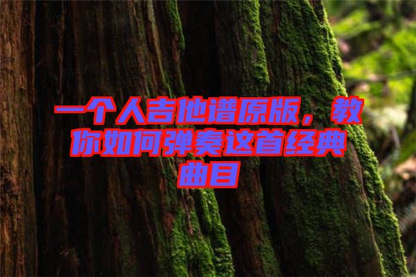 一個(gè)人吉他譜原版，教你如何彈奏這首經(jīng)典曲目