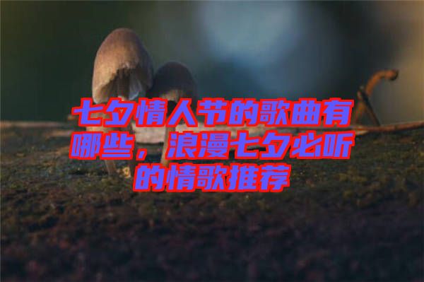 七夕情人節的歌曲有哪些，浪漫七夕必聽的情歌推薦