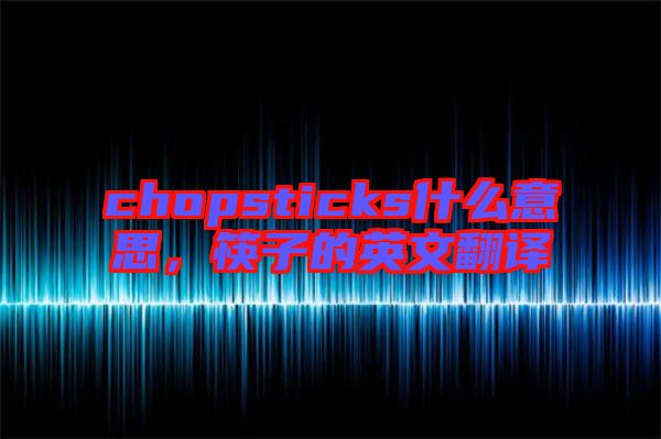 chopsticks什么意思，筷子的英文翻譯