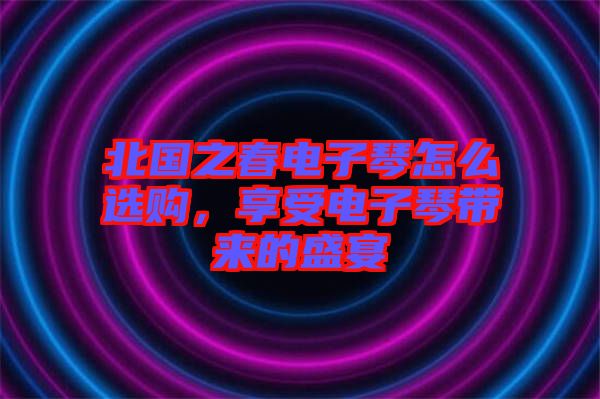 北國之春電子琴怎么選購，享受電子琴帶來的盛宴