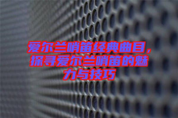 愛爾蘭哨笛經典曲目，探尋愛爾蘭哨笛的魅力與技巧