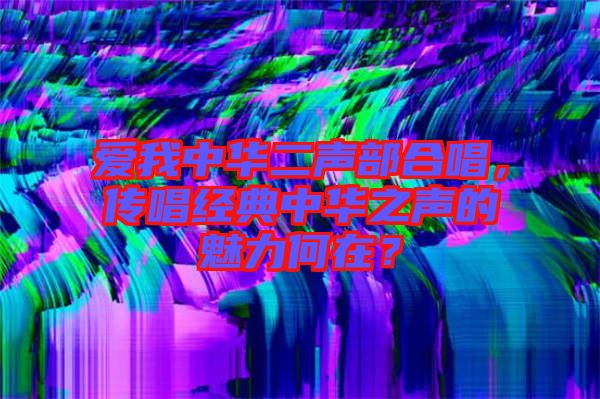 愛我中華二聲部合唱，傳唱經典中華之聲的魅力何在？