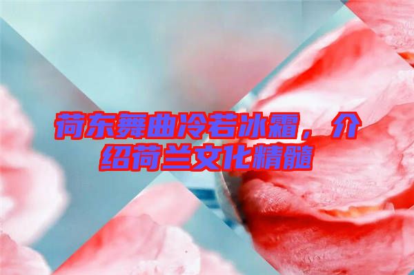 荷東舞曲冷若冰霜，介紹荷蘭文化精髓