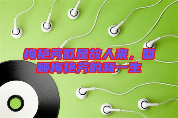 梅艷芳似是故人來(lái)，回顧梅艷芳的和一生