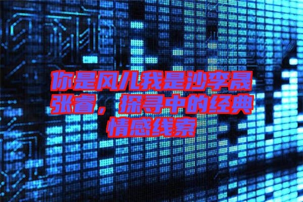 你是風兒我是沙李晟張睿，探尋中的經典情感線索