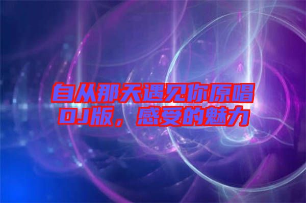自從那天遇見你原唱DJ版，感受的魅力