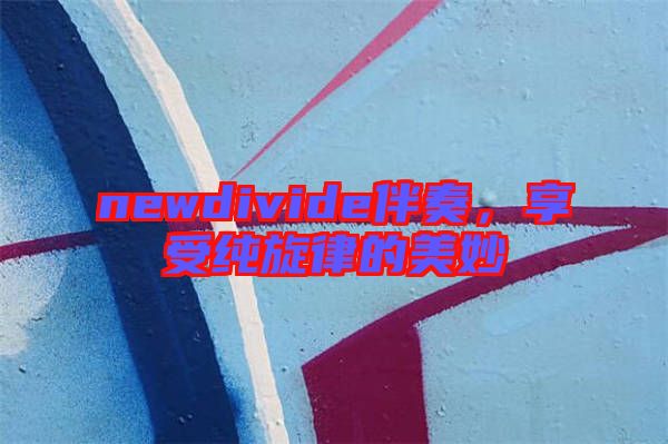 newdivide伴奏，享受純旋律的美妙
