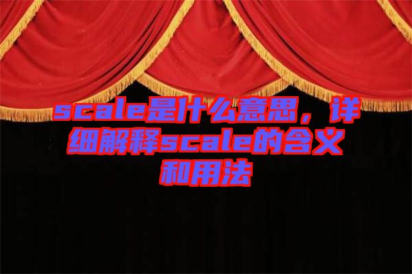 scale是什么意思，詳細解釋scale的含義和用法