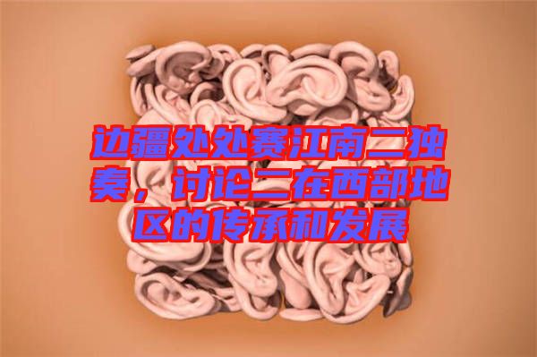 邊疆處處賽江南二獨奏，討論二在西部地區的傳承和發展
