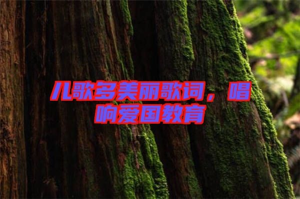 兒歌多美麗歌詞，唱響愛國教育