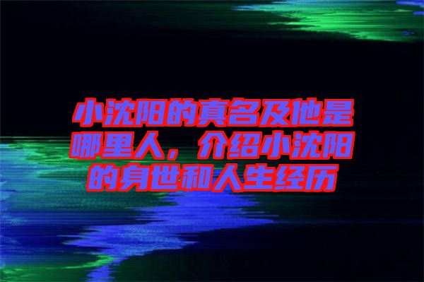 小沈陽(yáng)的真名及他是哪里人，介紹小沈陽(yáng)的身世和人生經(jīng)歷