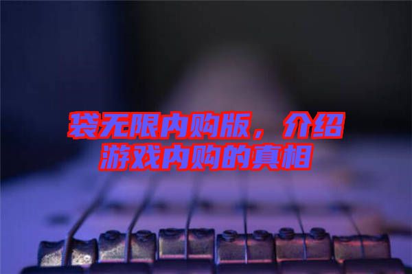 袋無限內購版，介紹游戲內購的真相