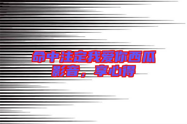 命中注定我愛你西瓜影音，享心得