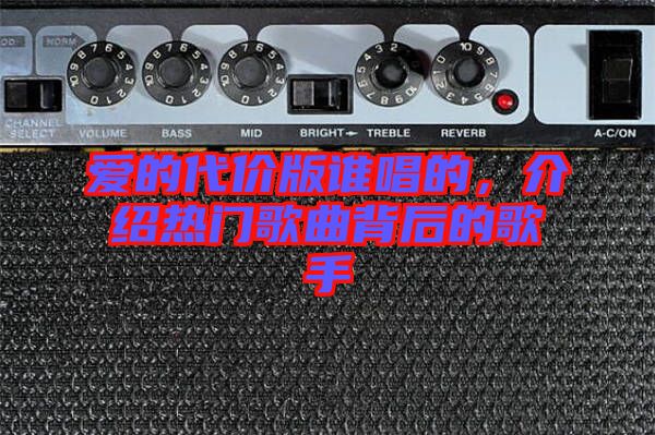 愛的代價版誰唱的，介紹熱門歌曲背后的歌手