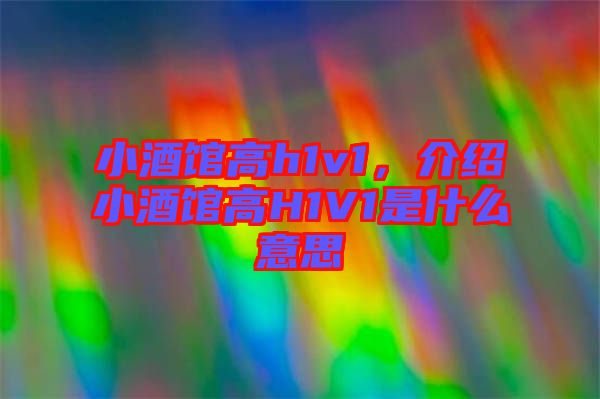 小酒館高h1v1，介紹小酒館高H1V1是什么意思